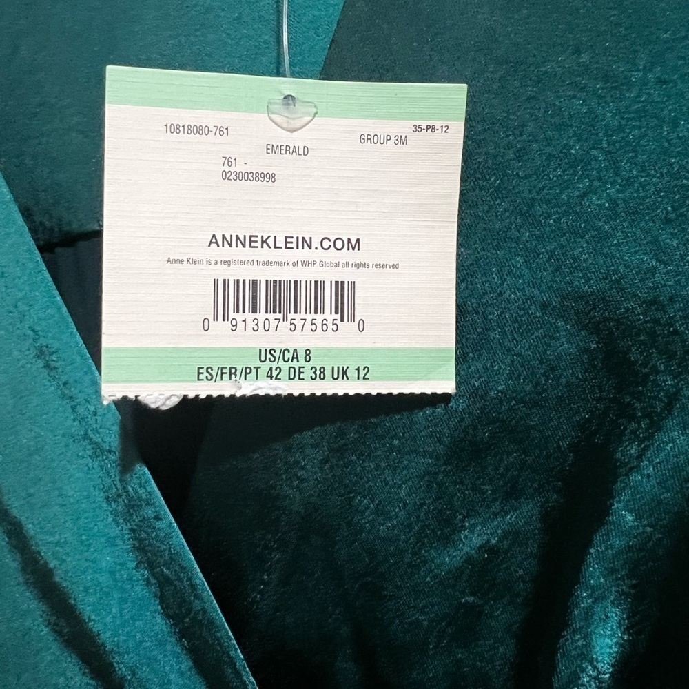 Anne Klein Green Wrap Maxi Gown - Picture 3 of 4